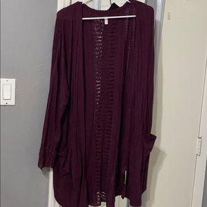 Maroon cardigan